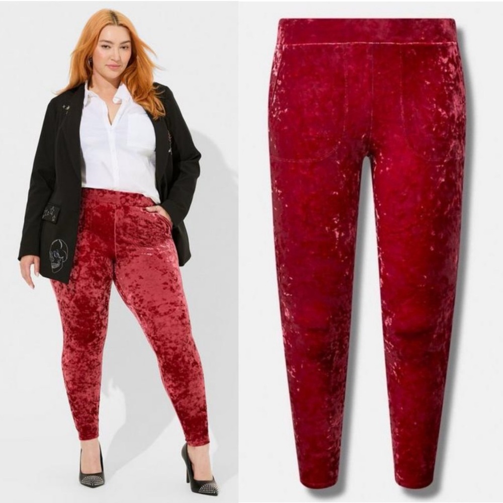 TORRID Full Length Crushed Velvet Pocket Legging